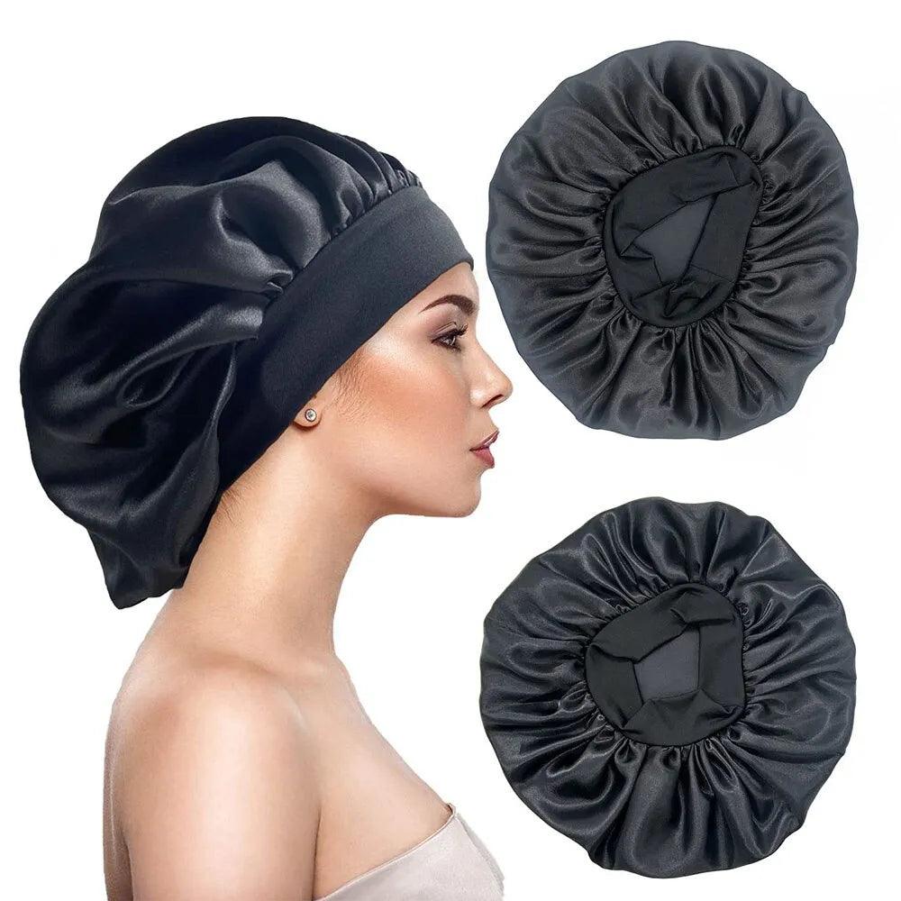 Elegant Satin Hair Care Cap - Premium Night Bonnet