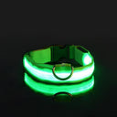 Glowing Nylon LED Dog Leash and Collar Set for Night Safety  ourlum.com green XS 