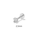 1PCS Piercing Earrings 925 Sterling Silver Stud Earring Bling Zircon