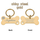 Personalized Steel Pet Name Tags for Dogs and Cats with Free Engraving  ourlum GD shiny steel 40X21MM 