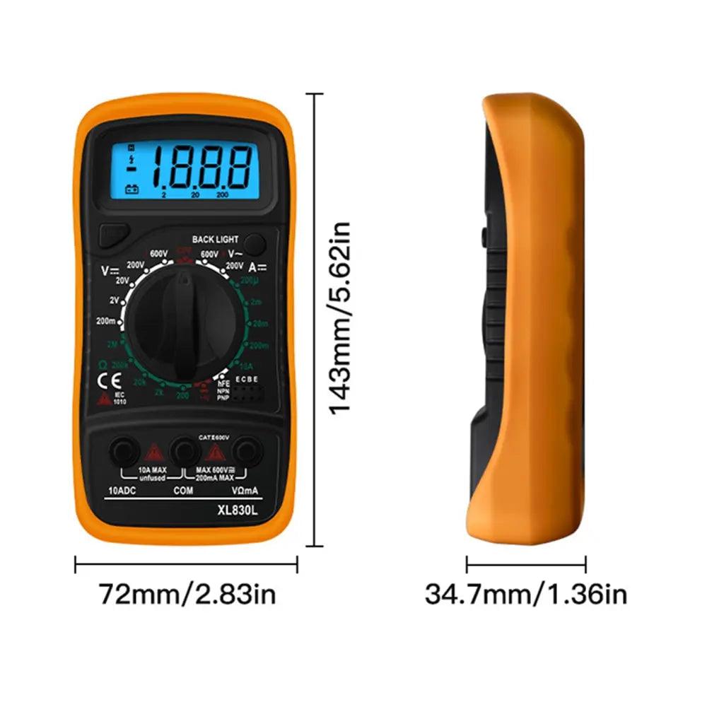 Handheld Digital Multimeter LCD Backlight AC/DC Voltage Tester Volt Ohm Meter  ourlum.com   