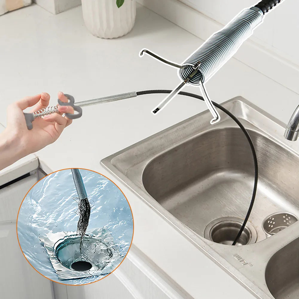 Sewer Pipe Unblocker Hair Cleaner Sink Dredging Tool: Efficient & Flexible Cleaning  ourlum.com   