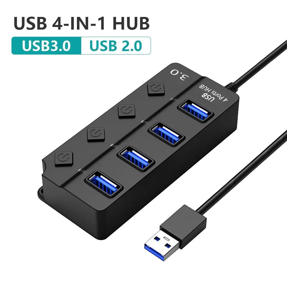 High-Speed USB Hub: Seamless Data Transfer & Power Control  ourlum.com   