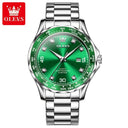 OLEVS Men's Stainless Steel Business Waterproof Watch Stylish Quartz