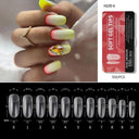 Almond French Coffin Acrylic False Nails Set Enhance Aesthetics