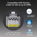 ZoeRax RJ45 Pass Through Connectors: Effortless Custom Ethernet Cables  ourlum.com OD 1.2mm 100PCS United State