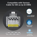 ZoeRax High-Speed Pass Through Ethernet Network Connectors  ourlum.com OD 1.2mm 100PCS United State