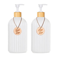 Bamboo Pump Strip Soap Dispenser: Stylish Eco-Friendly Kitchen & Bathroom Bottle