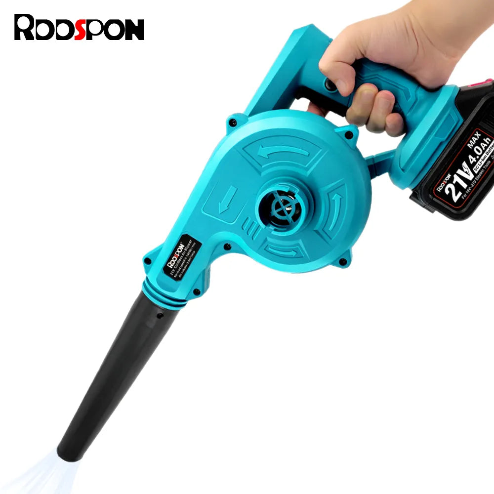 2 in 1 21V Cordless Electric Air Blower & Suction Leaf Computer Dust Cleaner Collector Power Tools For Makita 18V Battery Power  ourlum.com   