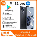 Global Rom  12 Pro Mi 12Pro Snapdragon 8 Gen 1 Android phone 120W Fast Charger 50MP Triple Cameras used phone