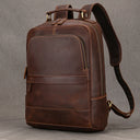 Men's Retro Crazy Horse Leather Backpack for 15.6 Inch Laptop