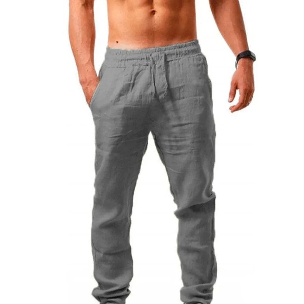 Breathable Cotton Linen Summer Pants: Cool, Lightweight, Casual Style for Men  ourlum.com   