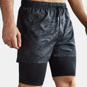 2024 Summer New Camo Running Double Layer Shorts for Men