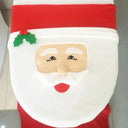 Adorable Santa Claus Christmas Toilet Seat Cover Set Decor