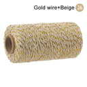 Cotton Macrame Cord Rope Twine String Crafts DIY Bohemia Wedding Decor  ourlum.com SLQ A26 Gold Beige  