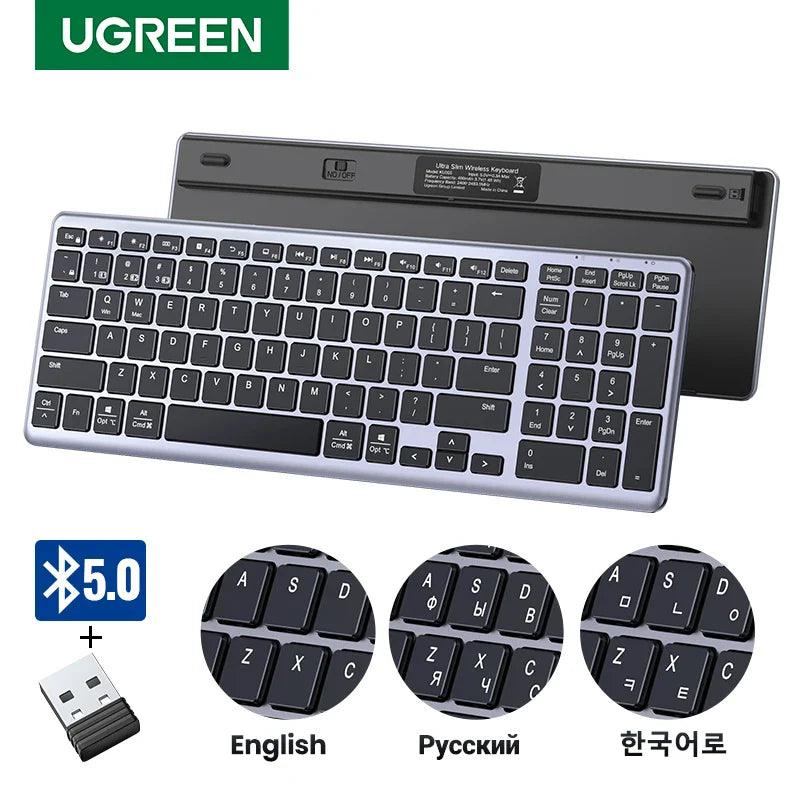 UGREEN Silent Typing Wireless Keyboard: Multi-Language Support  ourlum.com   