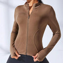 Performance-Enhancing Women's Slim Fit Training Jacket for Yoga, Running, and Sports  ourlum.com   