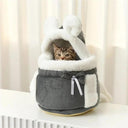 Winter Velvet Pet Backpack Cozy Carrier for Small Dogs