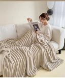 Soft And Cozy Toscana Rabbit Fur Blanket For Winter Warmth