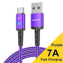 7A Fast USB C Cable for MacBook  Samsung Huawei - Fast Charging Data Cord  ourlum.com PURPLE 0.3m 