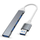 USB C Hub Adapter for   Macbook Pro: Enhanced Connectivity  ourlum.com USB- Grey  