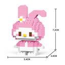 Hello Kitty Decorative Building Block Set with Kuromi and My Melody - Sanrio Anime Figure Toy for Kids and Adults  ourlum.com Melody 145PCS NO BOX 