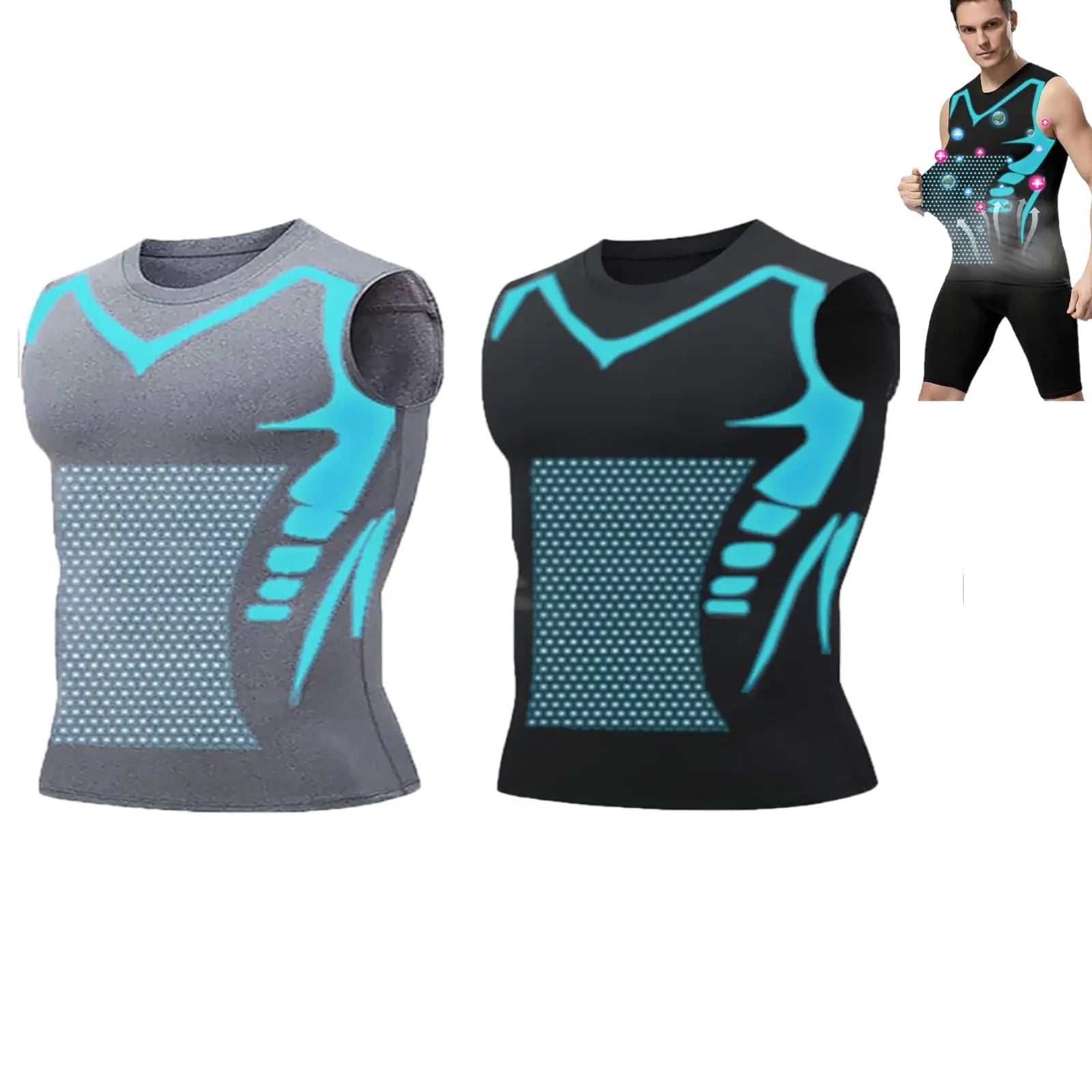 Men’s Summer Compression Shapewear Vest - Breathable Ice Silk Body Shaper Tank Top