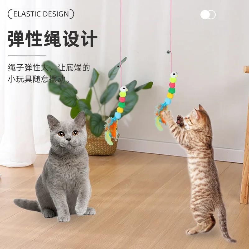 Cat Swing Teaser Rope Toy: Interactive Elastic Funny Cat Accessories  ourlum.com   