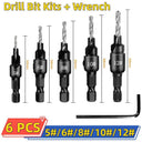 Woodworking Countersink Drill Bit Set for Precision Drilling  ourlum.com HSS Silver 5-12  