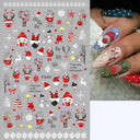 Festive Santa & Snowman Nail Art Stickers for Manicures