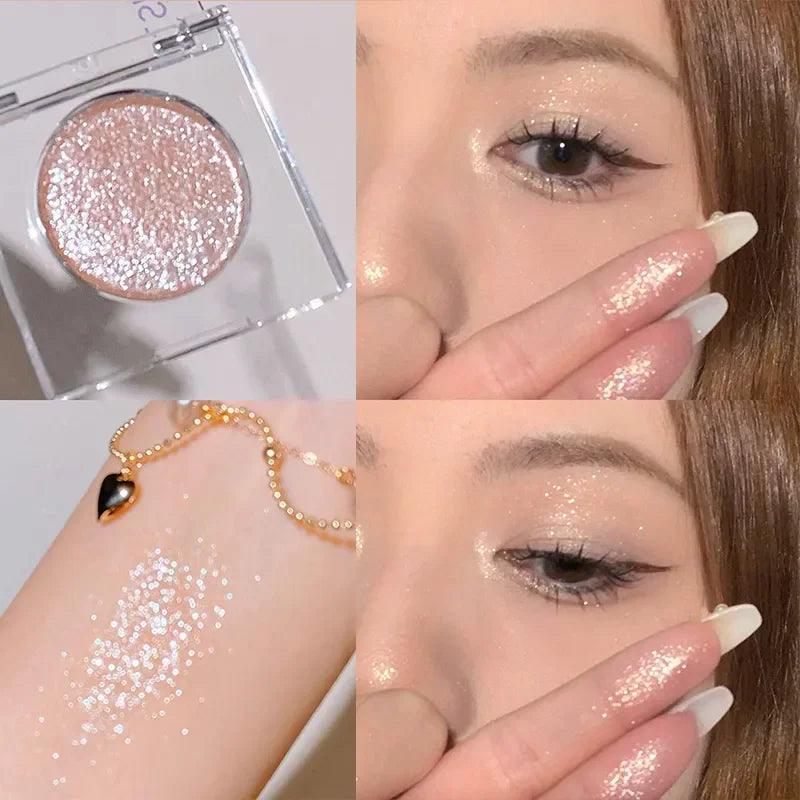 Gorgeous Glitter Eyeshadow Earth Tones Long Lasting Waterproof Eyeshadow Pearlescent Glitter Shimmer Eye Shadow Makeup Cosmetics  ourlum.com   