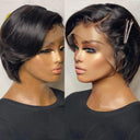 Short Bob Lace Frontal Pixie Cut Wig 100% Brazilian Hair