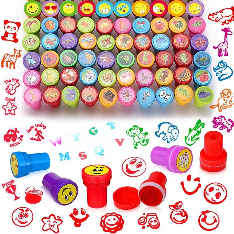 Assorted Kids Self-Ink Stamps Variety Pack - Safe, Creative, Fun Toy Gift  ourlum.com   