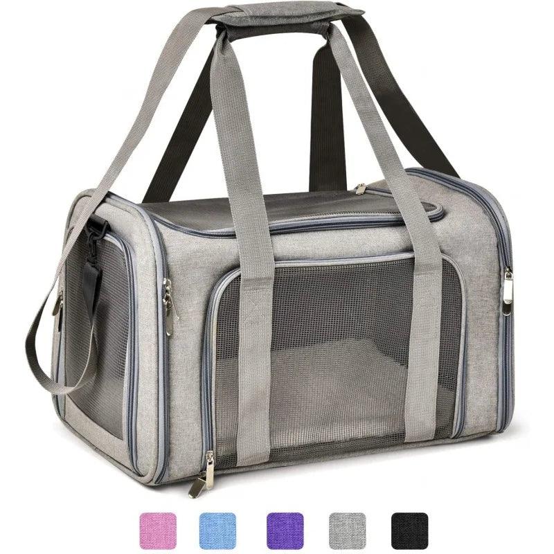 Pet Carrier Bag: Stylish, Durable, Airline-Approved Cat Carrier for Travel  ourlum.com black M 