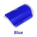 Cat Self Groomer with Catnip Soft Cats Massage Comb Brush  ourlum.com Blue  