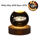 USB LED night light, Galaxy Crystal Ball lamp, 3D planet moon lamp, home decoration  ourlum.com A-Solar system-1PCS  