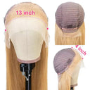 #27 Honey Blonde Lace Front Human Hair Wig 13x4 HD Transparent