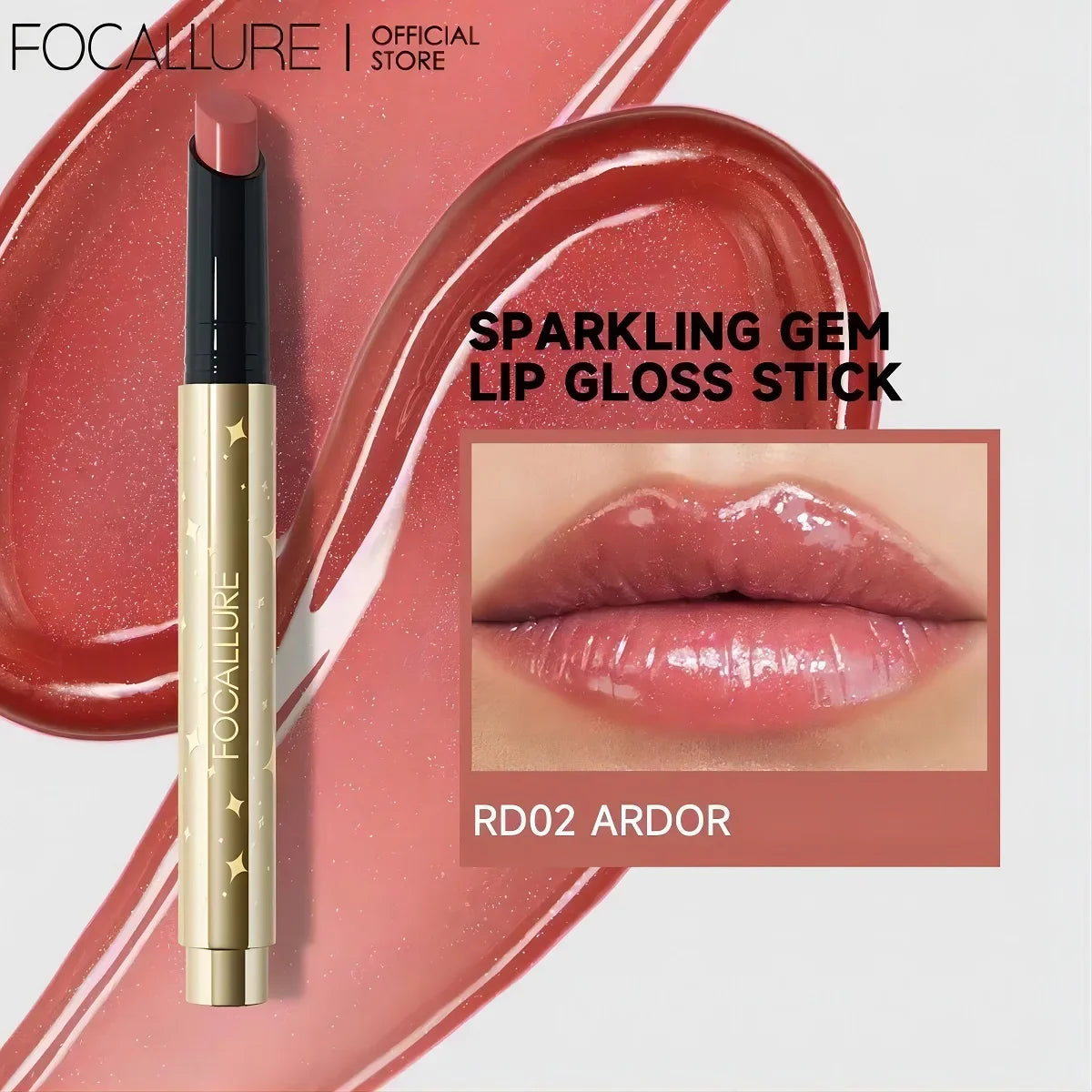 FOCALLURE Pearlescent Lip Gloss Stick Moisturizing Long Lasting Sexy Sparkling Lip Balm Shimmer Lipstick Pen Makeup Cosmetics  ourlum.com   