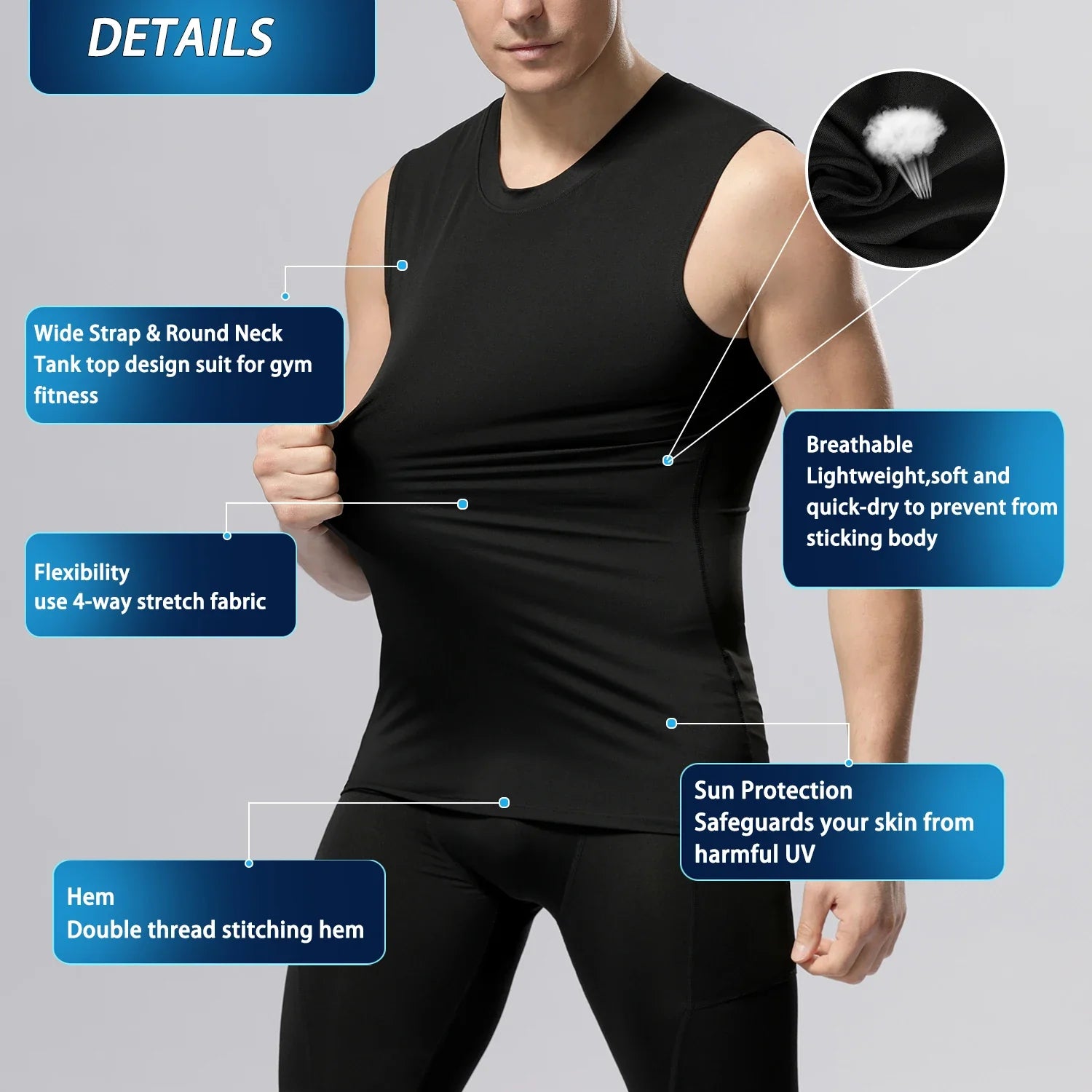 Men's Compression Tank Top for Tummy Control & Slimming Body Shaping Fitness