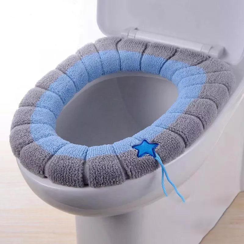 Cozy Bathroom Toilet Seat Cover with Floral Detail - Washable and Warm  ourlum.com   