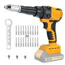 Brushless Cordless Rivet Gun Automatic 2.4-4.8mm Tool for Dewalt