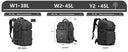 Tactical Backpack 3 Day Assault Pack Molle 38/45L Waterproof