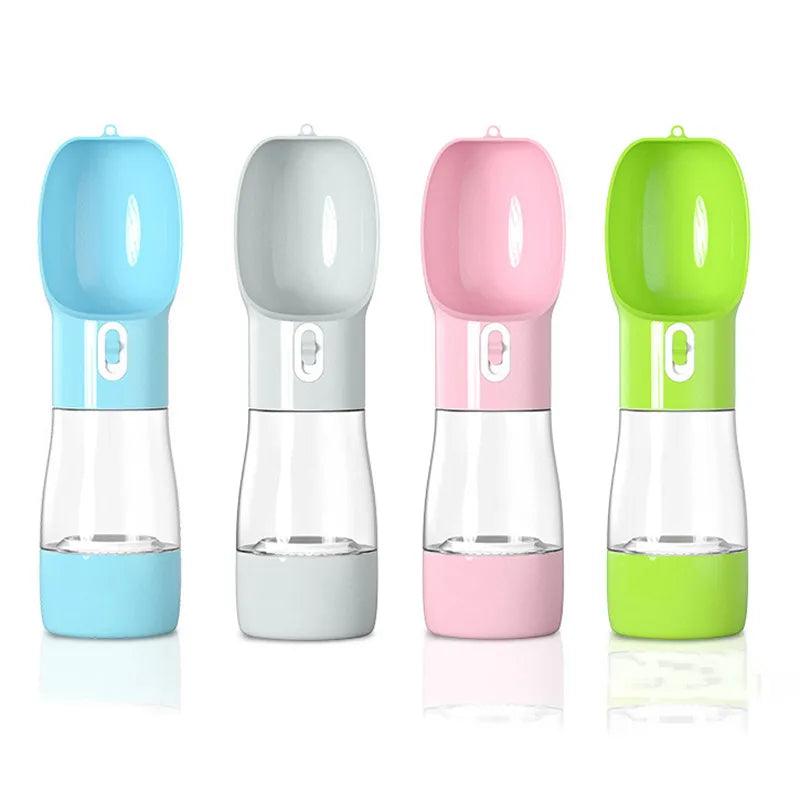 Pet Water Bottle & Food Storage: Portable 2-in-1 Bottle for Outdoor Pet Feeding & Hydration  ourlum.com   