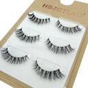 NEW 3Pairs Mink Lashes 3D Mink Eyelashes Invisible Band Natural Black Mink False Eyelash Full Strip cilios posticos Reusable  ourlum.com 3pairs5d12  