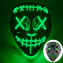 Halloween LED Purge Neon Light Up Mask With LED Gloves