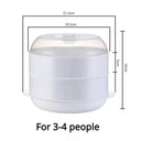 Round Plastic Microwave Steamer with Lid for Cooking