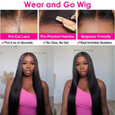 Luxury Brazilian Straight HD Lace Front Wig Glueless Natural Look