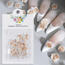 4.5g Acrylic Flower Nail Art Decoration Mixed Size White Rhinestones Silver Gem Manicure Tool Accessories For DIY Nail Design  ourlum.com 30Pc-DHMG3  