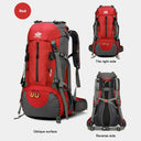 50L Hiking Backpack Waterproof Camping Pack with Shoe Compartment