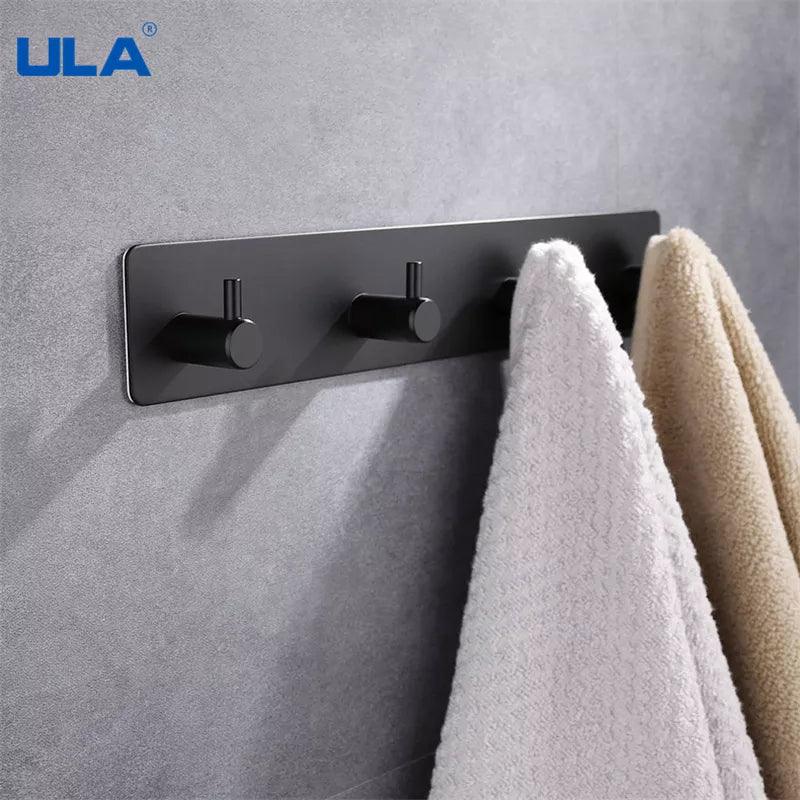 Stainless Steel Adhesive Wall Hook Set for Bathroom and Shower Organization  ourlum.com   